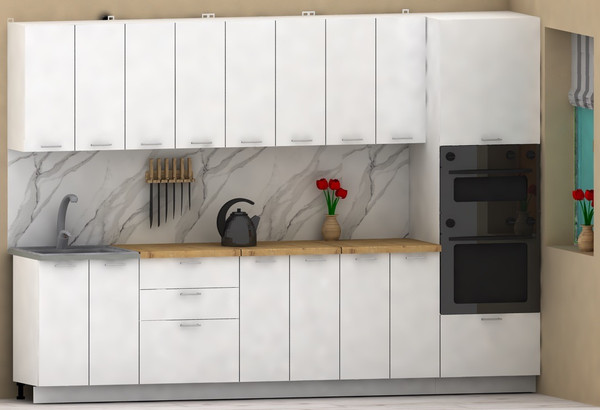 Изображение товара Кухонный гарнитур Eligard Lion 3.0 без столешницы (белый)