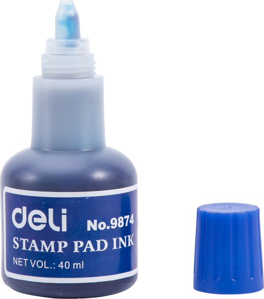 Изображение товара Краска штемпельная Deli E9874 (40мл, синий)