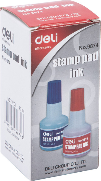 Изображение товара Краска штемпельная Deli E9874 (40мл, синий)
