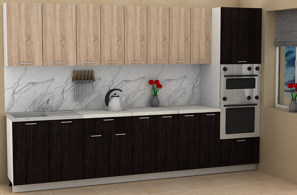 Изображение товара Кухонный гарнитур Eligard Lion 3.2 без столешницы (дуб сонома/дуб марбург)