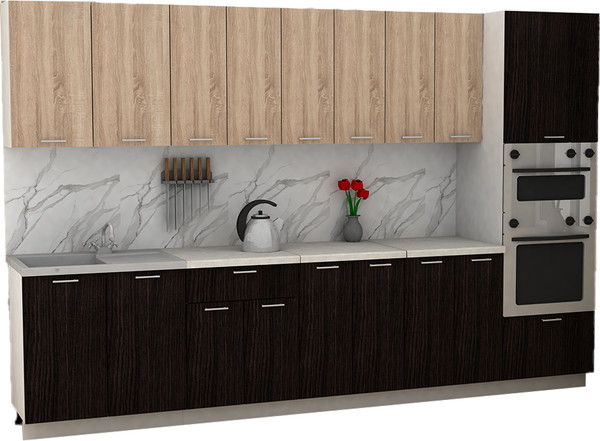 Изображение товара Кухонный гарнитур Eligard Lion 3.2 без столешницы (дуб сонома/дуб марбург)