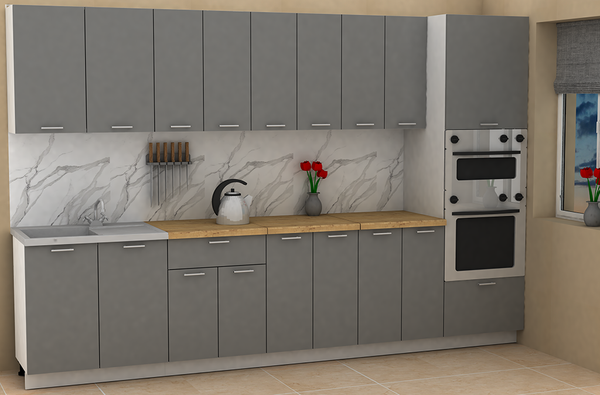 Изображение товара Кухонный гарнитур Eligard Lion 3.2 без столешницы (дымчатый алмаз)