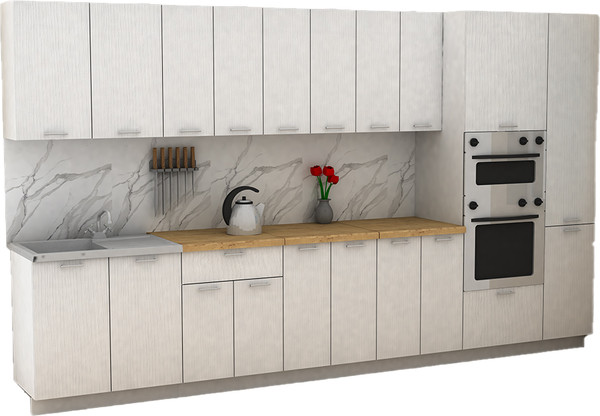 Изображение товара Кухонный гарнитур Eligard Lion 3.6 без столешницы (белый)