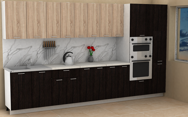 Изображение товара Кухонный гарнитур Eligard Lion 3.6 без столешницы (дуб сонома/дуб марбург)