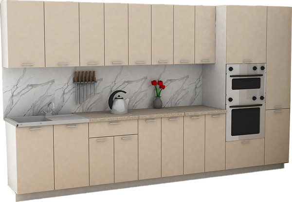 Изображение товара Кухонный гарнитур Eligard Lion 3.6 без столешницы (персидский жемчуг)