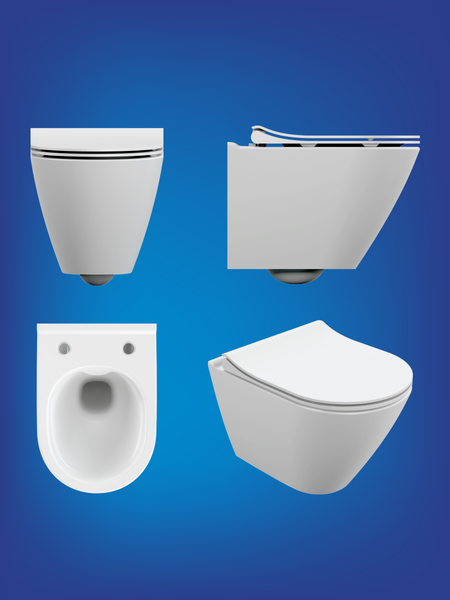 Изображение товара Унитаз подвесной с инсталляцией Cersanit City Smart CO DPL EO Slim (с кнопкой Estetica 64109 белый)