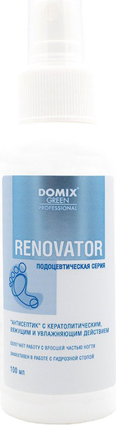 Изображение товара Спрей для ног Domix Green Антисептик с кератолитич. вяжущим и увлажн. действием / 407006 (100мл)