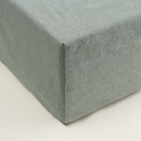 Изображение товара Простыня Sima-Land Home Деним 200x200 на резинке / 10245503 (оливковый)