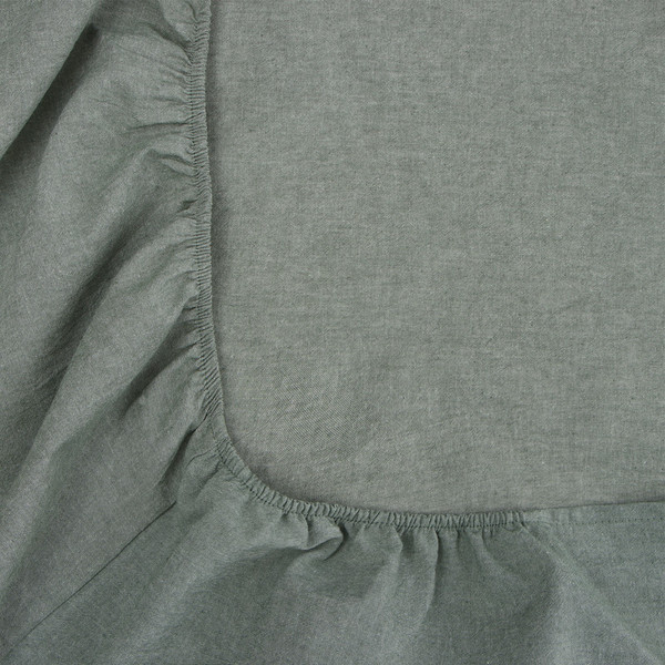 Изображение товара Простыня Sima-Land Home Деним 180x200 на резинке / 10245502 (оливковый)