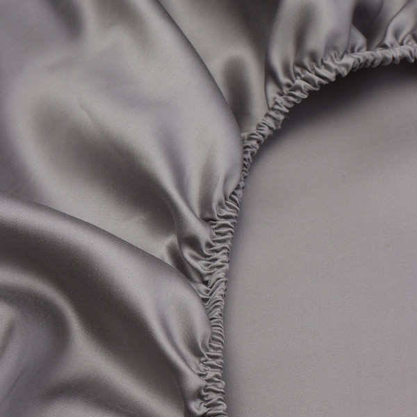 Изображение товара Простыня Sima-Land Home Tencel на резинке 160x200 / 10285295 (серый)