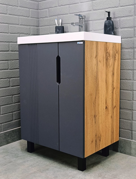 Изображение товара Тумба под умывальник Айсберг Bazis 60 Марта DA3502T (дуб вотан)