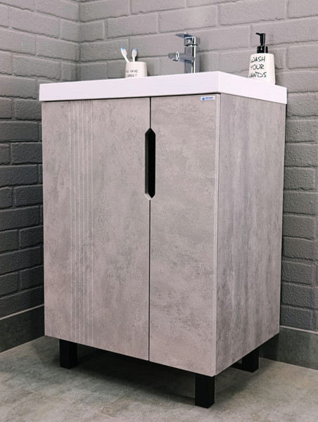 Изображение товара Тумба под умывальник Айсберг Bazis 60 Марта DA3503T (бетон)