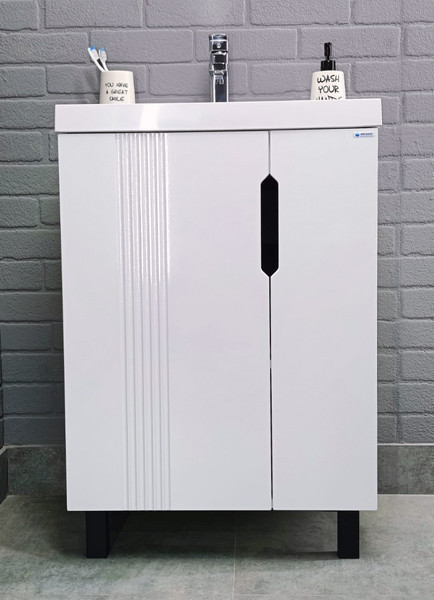 Изображение товара Тумба под умывальник Айсберг Bazis 60 Марта DA3501T (белый)