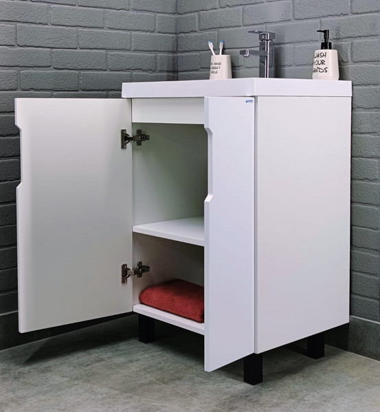 Изображение товара Тумба под умывальник Айсберг Bazis 60 Марта DA3501T (белый)