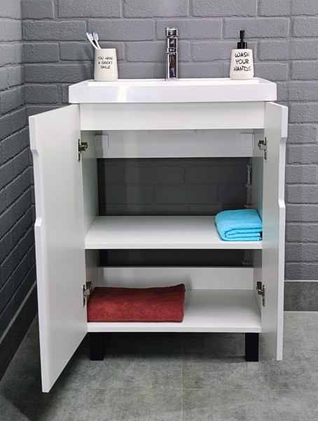 Изображение товара Тумба под умывальник Айсберг Bazis 60 Марта DA3501T (белый)