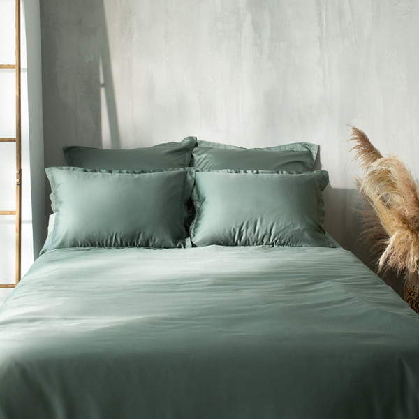 Изображение товара Простыня Sima-Land Home Tencel 200x200 на резинке / 10285283 (оливковый)