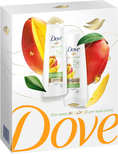 Изображение товара Набор косметики для волос Dove Глубокое питание и восстановление Шампунь 250мл+Бальзам 200мл