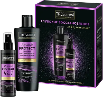 Изображение товара Набор косметики для волос Tresemme Repair & Protect Шампунь 230мл+Спрей 190мл
