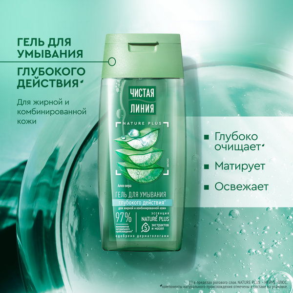 Изображение товара Набор косметики для лица Чистая Линия Ежедневный уход 2024 Гель д/умывания 100мл+Гель мультиуход 100мл