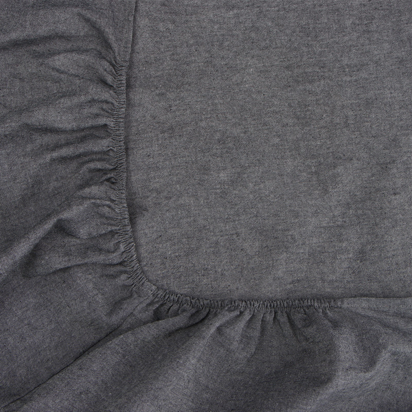 Изображение товара Простыня Sima-Land Home Деним 180x200 на резинке / 10245448 (темно-серый)