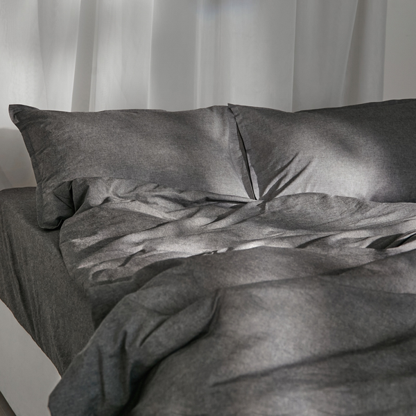 Изображение товара Простыня Sima-Land Home Деним 180x200 на резинке / 10245448 (темно-серый)