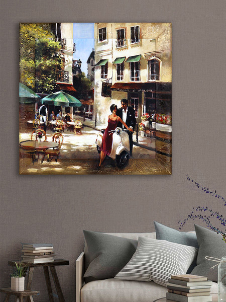 Изображение товара Картина Декарт Ретро пейзаж Италия 8Л0259 (в раме)