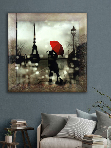 Изображение товара Картина Декарт Романтика и красный зонт 8Л0866 (в раме)