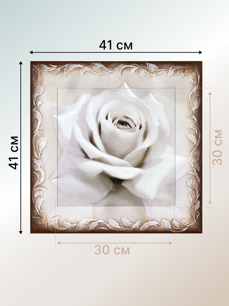 Изображение товара Картина Декарт Роза в пастельных тонах 8Л1743 (в раме)