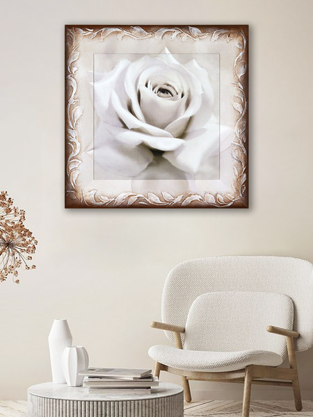 Изображение товара Картина Декарт Роза в пастельных тонах 8Л1743 (в раме)