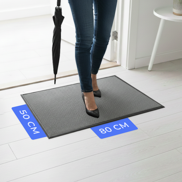 Изображение товара Коврик грязезащитный Sundays Home Ребристый 50x80см / 92227 (серый)