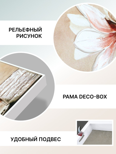 Изображение товара Картина Декарт Ветка с цветом орхидеи 8Л2099 (в раме)