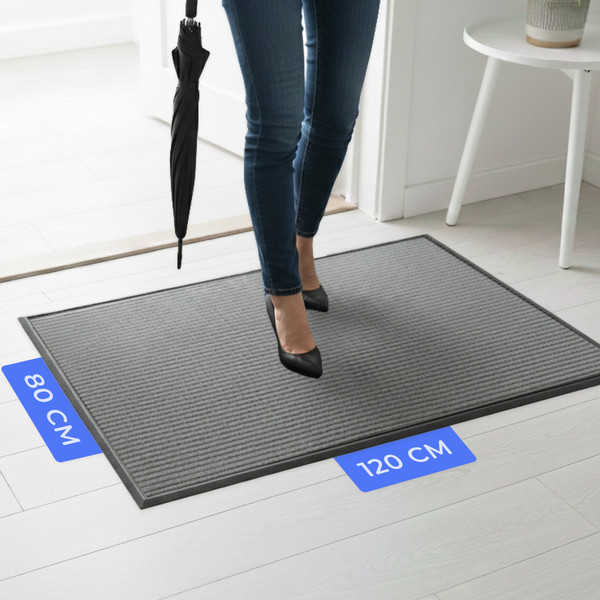 Изображение товара Коврик грязезащитный Sundays Home Ребристый 80x120см / 92175 (серый)