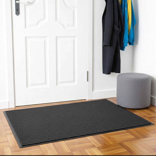 Изображение товара Коврик грязезащитный Sundays Home Ребристый 80x120см / 92176 (черный)