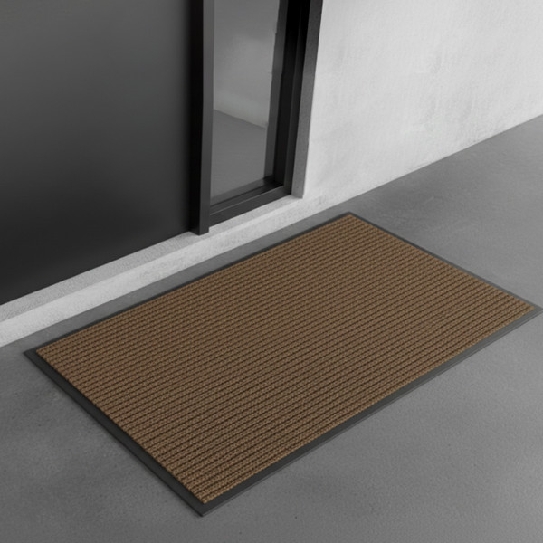 Изображение товара Коврик грязезащитный Sundays Home Ребристый 80x120см / 92174 (коричневый)