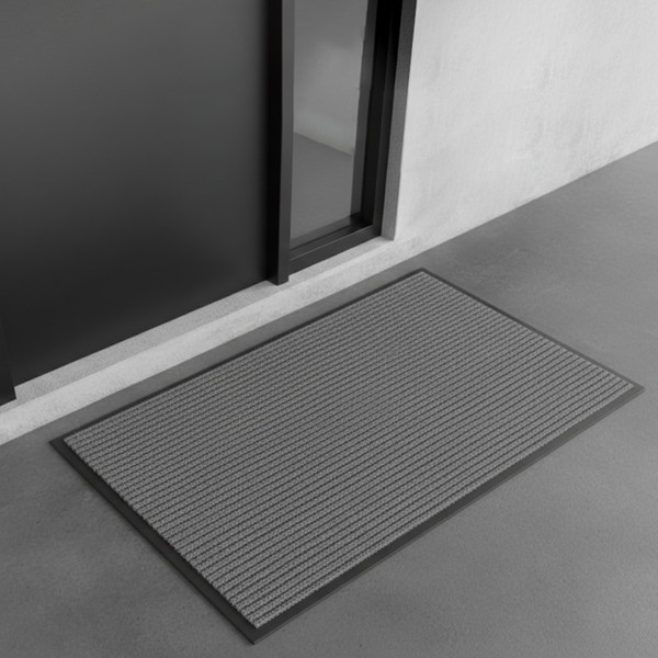 Изображение товара Коврик грязезащитный Sundays Home Ребристый 90x150см / 94036 (серый)