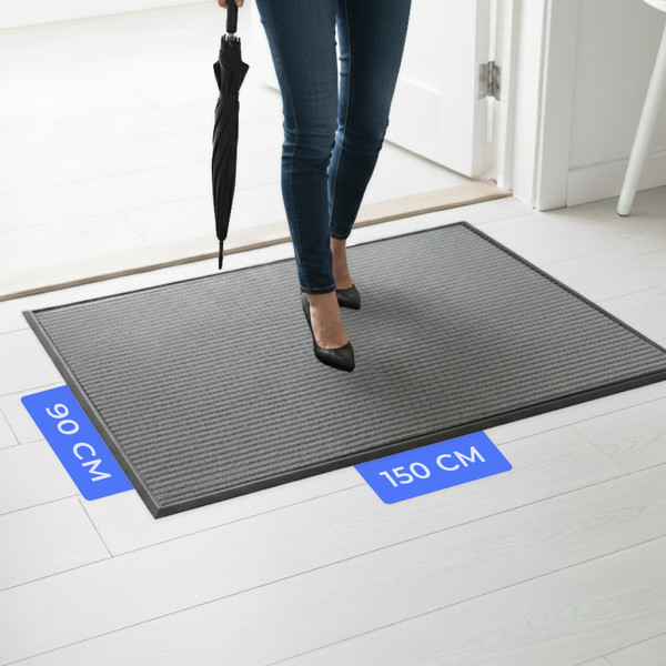 Изображение товара Коврик грязезащитный Sundays Home Ребристый 90x150см / 94036 (серый)