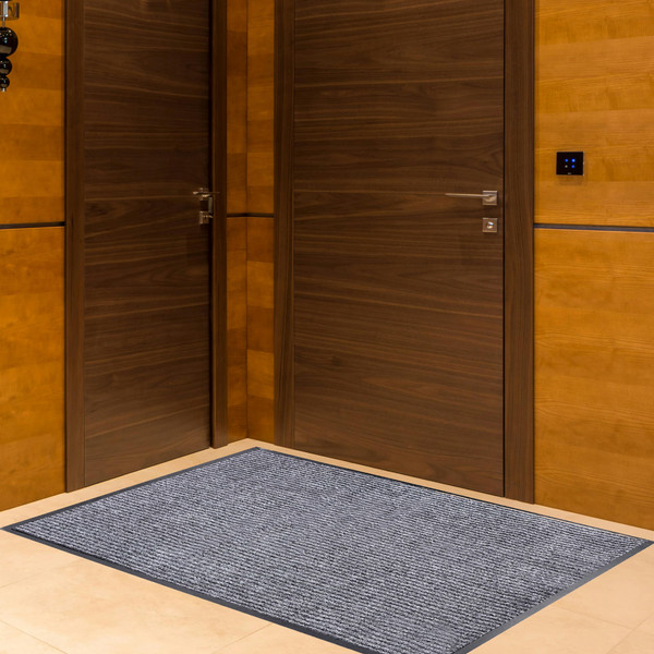 Изображение товара Коврик грязезащитный Sundays Home Ребристый 120x150см / 92178 (серый)