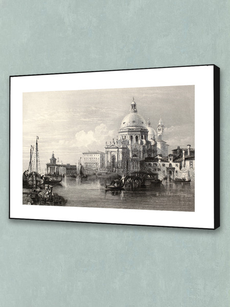 Изображение товара Картина Декарт Старинная гравюра Венеция 8Л1451 (в раме)