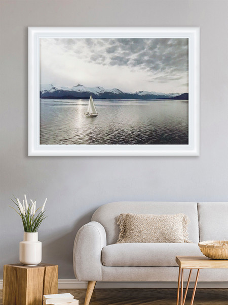 Изображение товара Картина Декарт Парусник утро заря 8Л4021 (в раме)