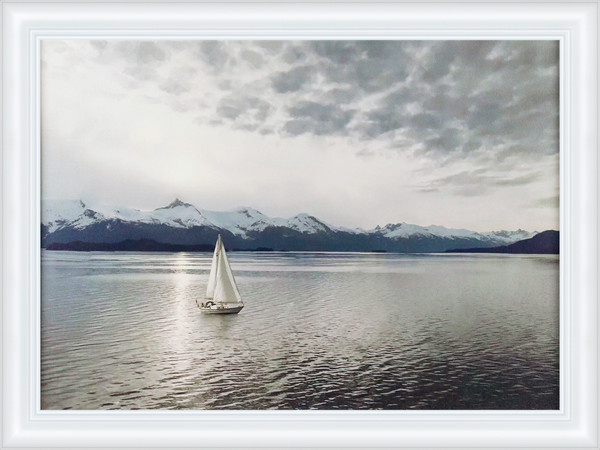 Изображение товара Картина Декарт Парусник утро заря 8Л4021 (в раме)