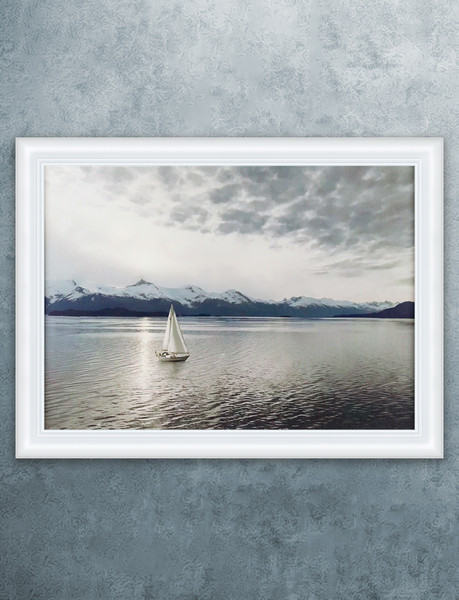 Изображение товара Картина Декарт Парусник утро заря 8Л4021 (в раме)