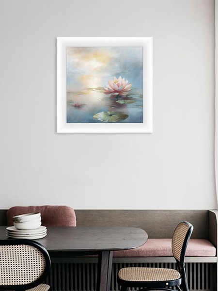 Изображение товара Картина Декарт Лилия на воде 8Л4017 (в раме)
