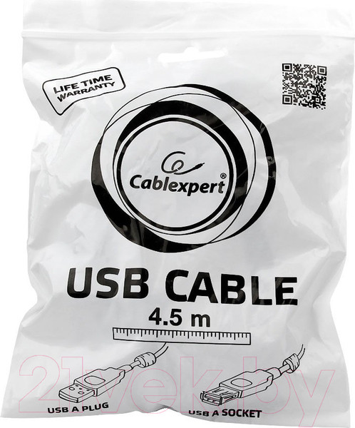 Изображение товара Удлинитель кабеля Cablexpert CCF2-USB2-AMAF-15 (4.5м)