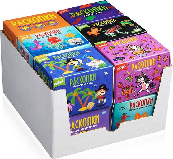 Изображение товара Набор для опытов Bumbaram Шоубокс 12 мини-раскопок / dig-128