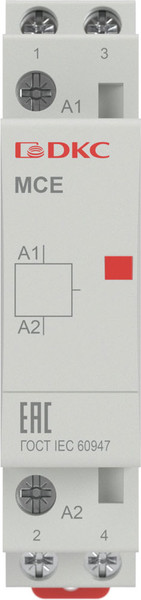 Изображение товара Контактор DKC Yon Max MCE 2P 16A 240В 2НО 2М / MCE-16-20-A240