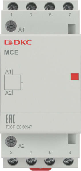 Изображение товара Контактор DKC Yon Max MCE 4P 20A 240В 4НО 4М / MCE-20-40-A240