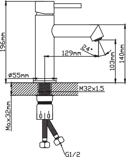 Изображение товара Смеситель Diadonna Д234-10S