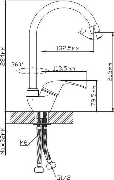 Изображение товара Смеситель Diadonna Д51-150