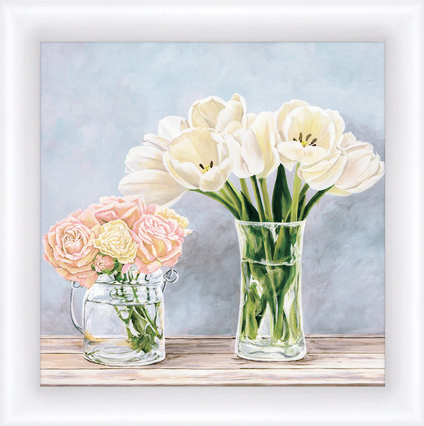 Изображение товара Картина Декарт Букет белых цветов 8Л1551 (в раме)