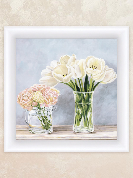 Изображение товара Картина Декарт Букет белых цветов 8Л1551 (в раме)